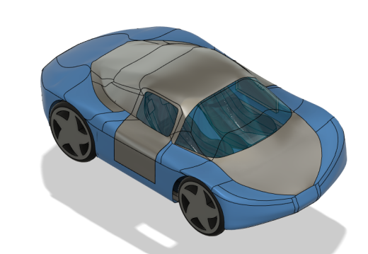 小型电动汽车造型3D数模图纸 STEP格式缩略图